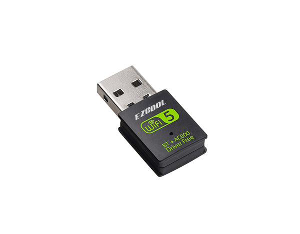 מתאם רשת אלחטית וEZcool 600Mbps Dual Band USB WIFI Adapter -BT+