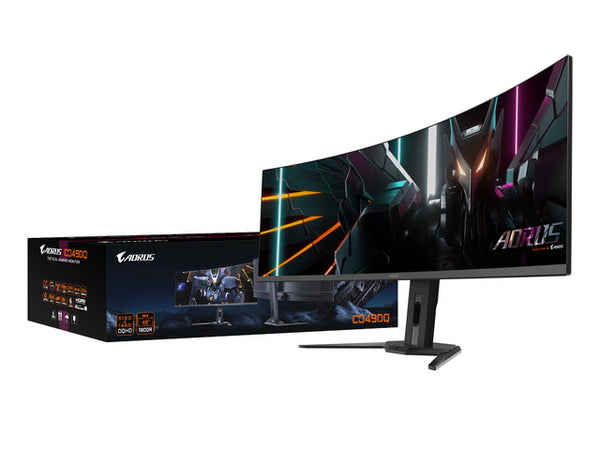 מסך AORUS CO49DQ Ultra-Wide DQHD OLED 0.03ms 144Hz KVM HDR