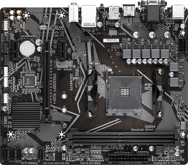 לוח אם למעבדי Gigabyte A520M S2H 1.3 VGA DVI HDMI AM4 AMD