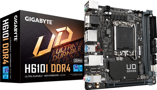לוח אם Gigabyte H610i DDR4 Mini-ITX LGA1700 VGA HDMI 2XDP