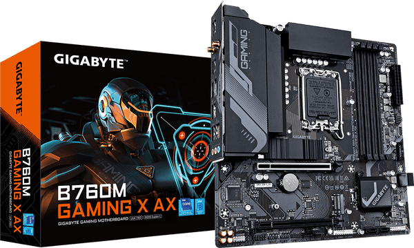 לוח אינטל דורות 12-14 Gigabyte B760M GAMING X AX 1.2 DDR5 Wifi BT