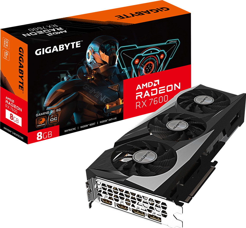 GIGABYTE Radeon RX 7600 GAMING OC 8G