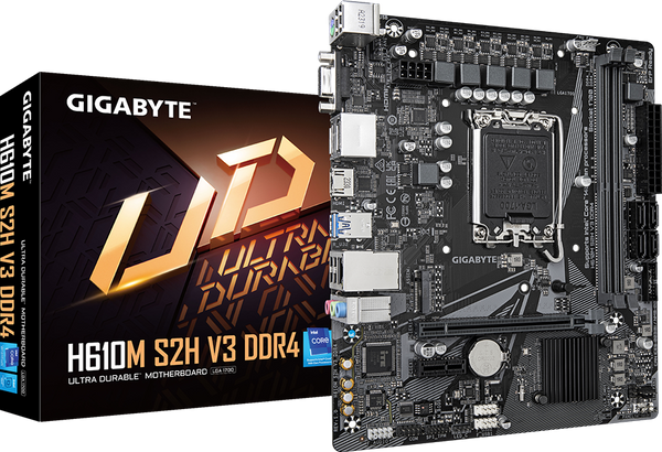 לוח למעבדי אינטל Gigabyte H610M S2H V3 Micro-ATX VGA DP HDMI