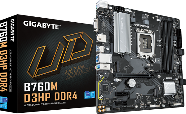 לוח אם אינטל GIGABYTE B760M D3HP DDR4 mATX DP HDMI VGA LGA1700
