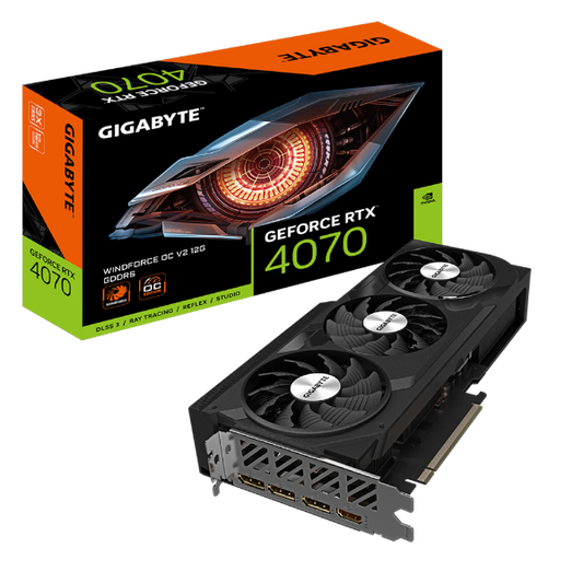 כרטיס מסך Gigabyte GeForce RTX 4070 Windforce OC V2 12GB