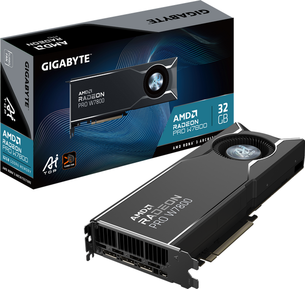 כרטיס מסך Gigabyte Radeon Pro W7800 AI TOP 32GB