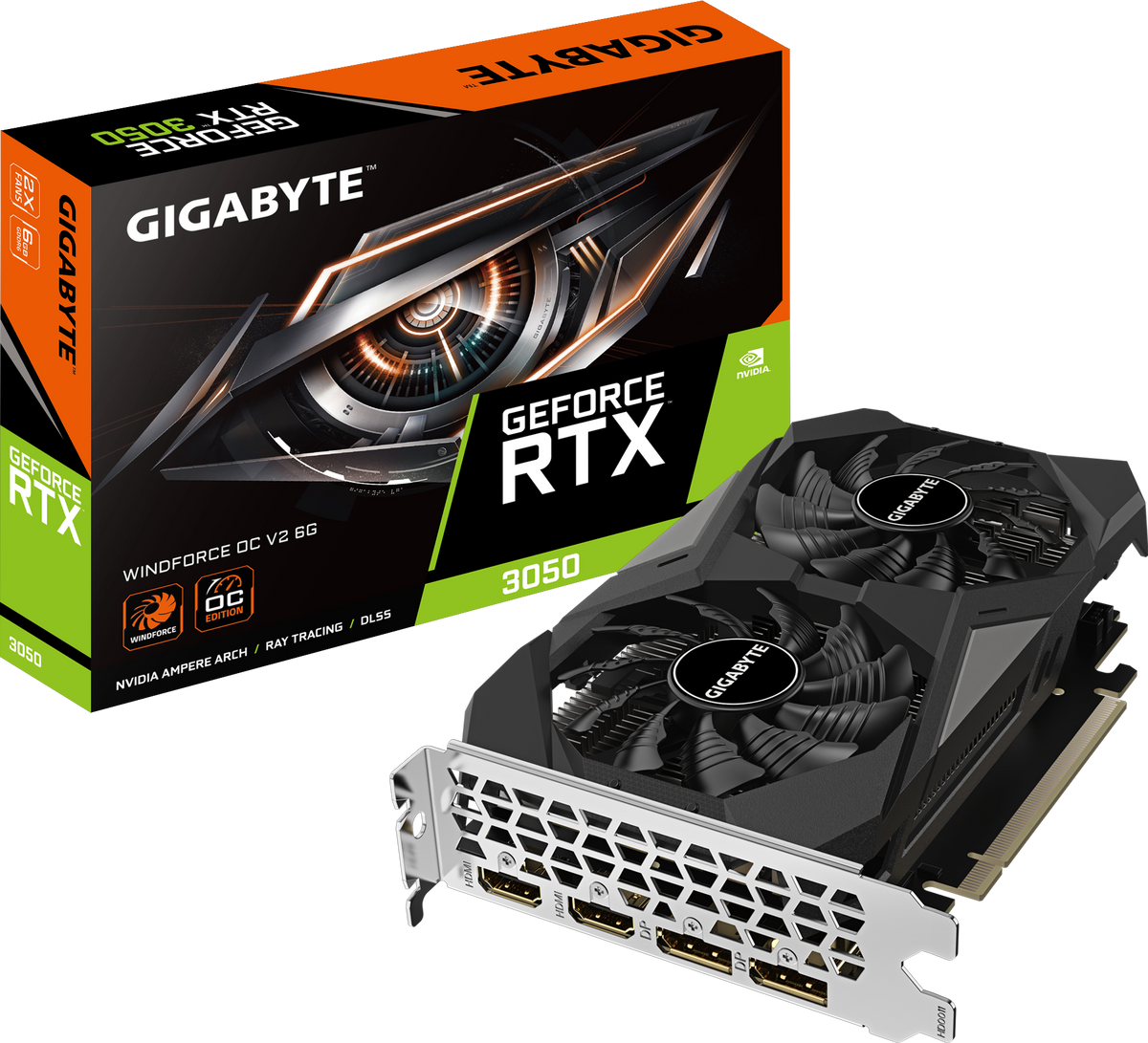 GIGABYTE RTX 3050 WINDFORCE OC V2 6G