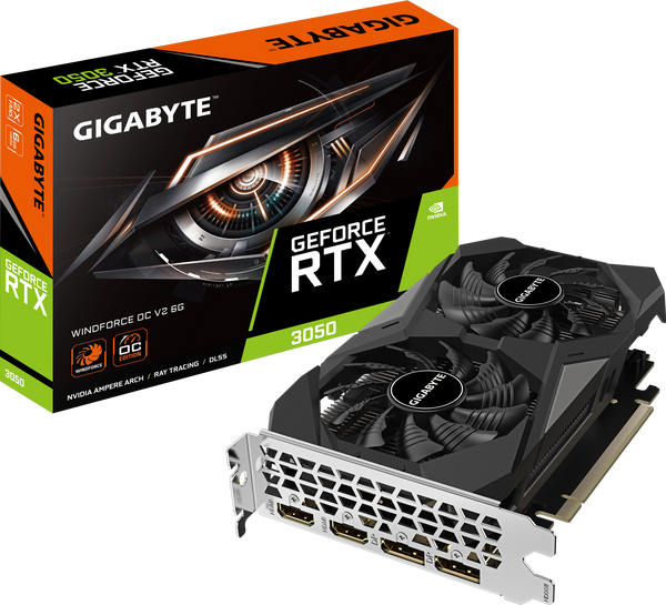 כרטיס מסך Gigabyte RTX 3050 Windforce 2 OC V2 6GB