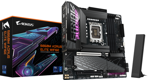 לוח למעבד דור 15 Gigabyte B860M AORUS ELITE WIFI6E ATX 2.5GB LAN