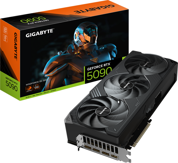 כרטיס מסך Gigabyte GeForce RTX 5090 WINDFORCE OC 32G