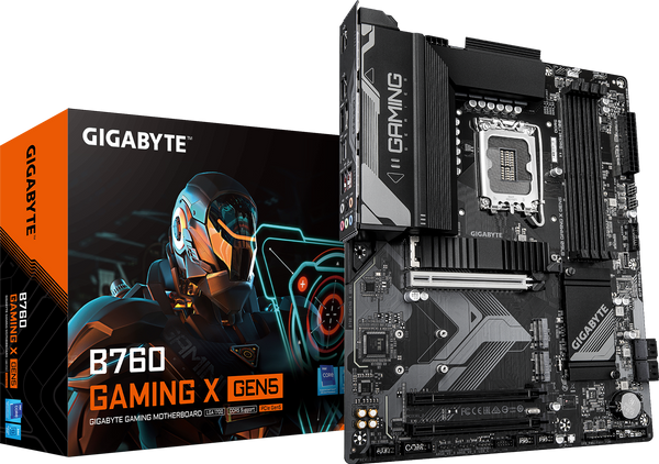לוח למעבדי אינטל Gigabyte B760 Gaming X Gen5 DDR5 ATX LGA1700