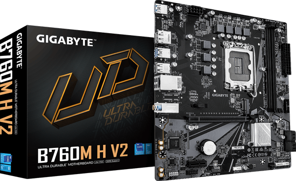לוח למעבדי אינטל Gigabyte B760M H V2 DDR5 Micro Atx LGA1700