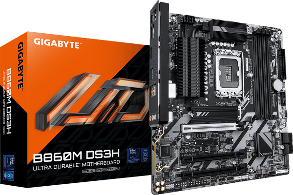 לוח אם GIGABYTE B860M DS3H 2.2 Micro-ATX DDR5 LGA1851 2.5GbE Lan