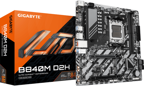 לוח אם Gigabyte B840M D2H 1.2 X3D DDR5 AM5 Micro-Atx