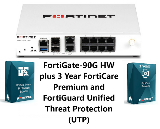 באנדל מכשיר ושירות Fortigate-90G Plus 3Y FortiCare Prem and UTP