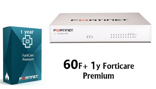 באנדל מכשיר 60F ורשיון FortiGate-60F HW PLUS 1y