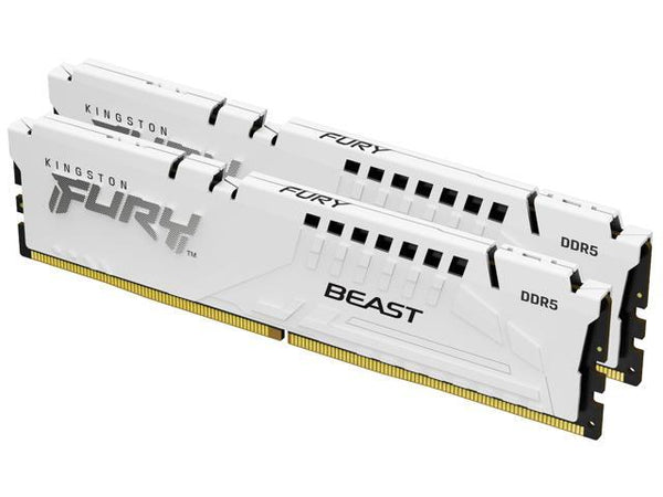 זכרון לנייח Kingston FURY Beast White RGB 32GB 2x16GB DDR5 6000MHz CL30 EXPO