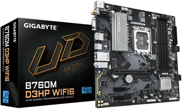 לוח אם אינטל GIGABYTE B760M D3HP WIFI6 mATX DP HDMI VGA LGA1700