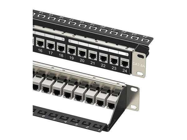 פנל 24 מחברים RJ-45 CAT 6A