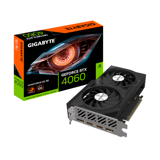 כרטיס מסך Gigabyte RTX 4060 WINDFORCE 2 OC 8GB DP HDMI