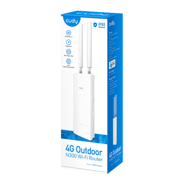 נתב Cudy LT400 Outdoor 4G LTE Wi-Fi Router Up to 70m Coverage