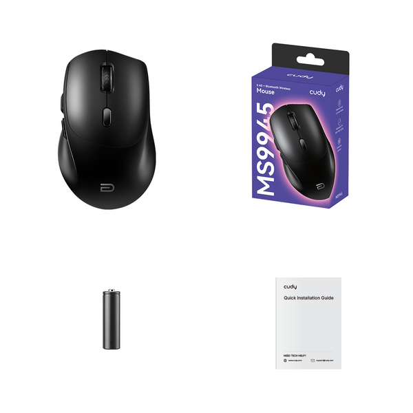 עכבר אלחוטי CUDY MS9945 2.4 and BT Black