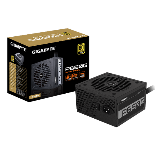 ספק כוח Gigabyte P650G 650W 80 Plus Gold 120mm silent fan