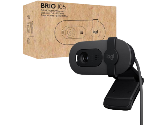 מצלמת רשת LOGITECH BRIO 105 FHD Built in Mic Auto Brightness