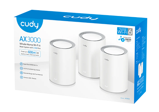 מגדיל טווח Cudy AX3000 2.5G Mesh Wi-Fi 6 System 3 Pack