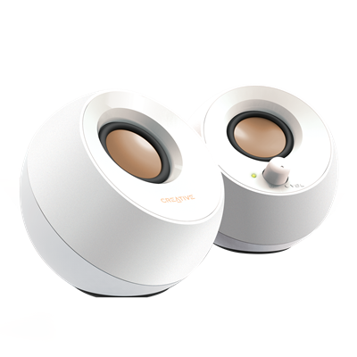 רמקולים למחשב USB powered White Creative Pebble