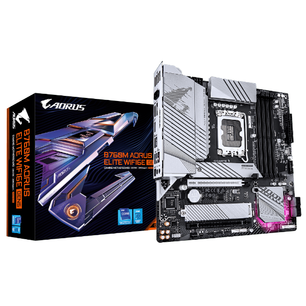 לוח אם Gigabyte B760M AORUS ELITE WIFI6E GEN5 mATX DDR5 LGA1700