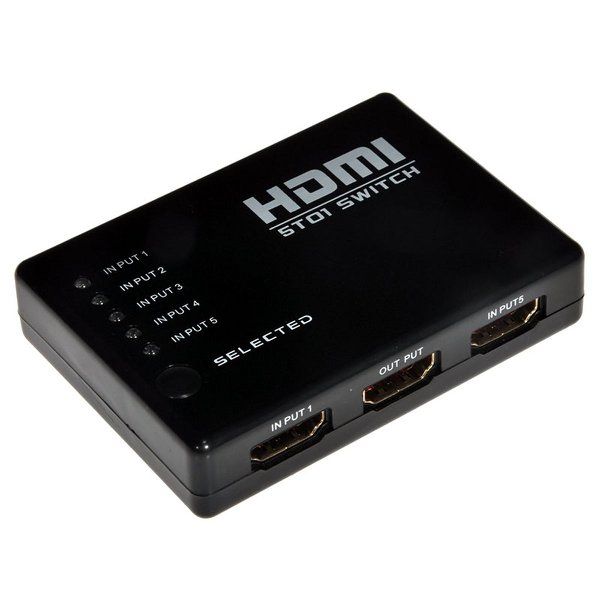 בורר HDMI לשלושה מקורות כולל שלט